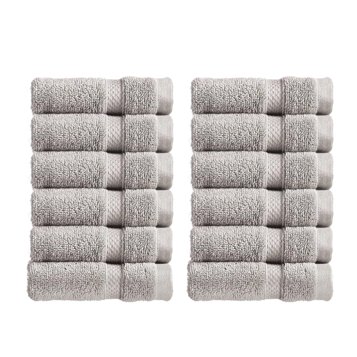 Christy Chroma Bath Towels | Set of 2 | Highly Absorbent Heavyweight 675GSM | Bold and Bright | Soft Velvety Smooth Bathroom Shower Towels | 100% Cotton | Sustainably Made | White — view 94