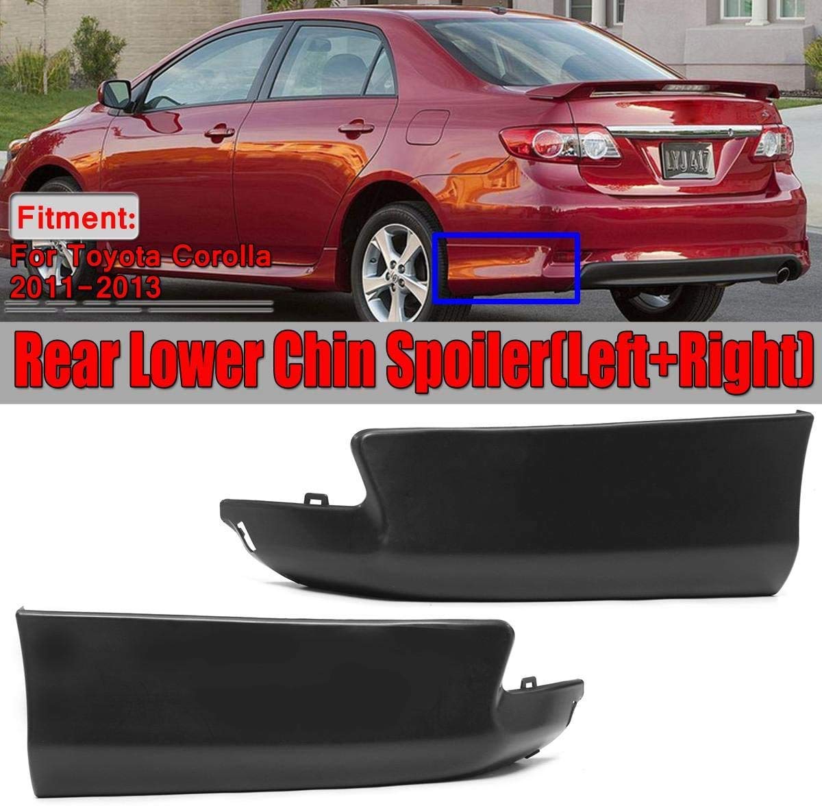 Buy XBXDM 2 Pcs Car Rear Bumper Corolla Diffuser Lip Lower Chin Spoiler