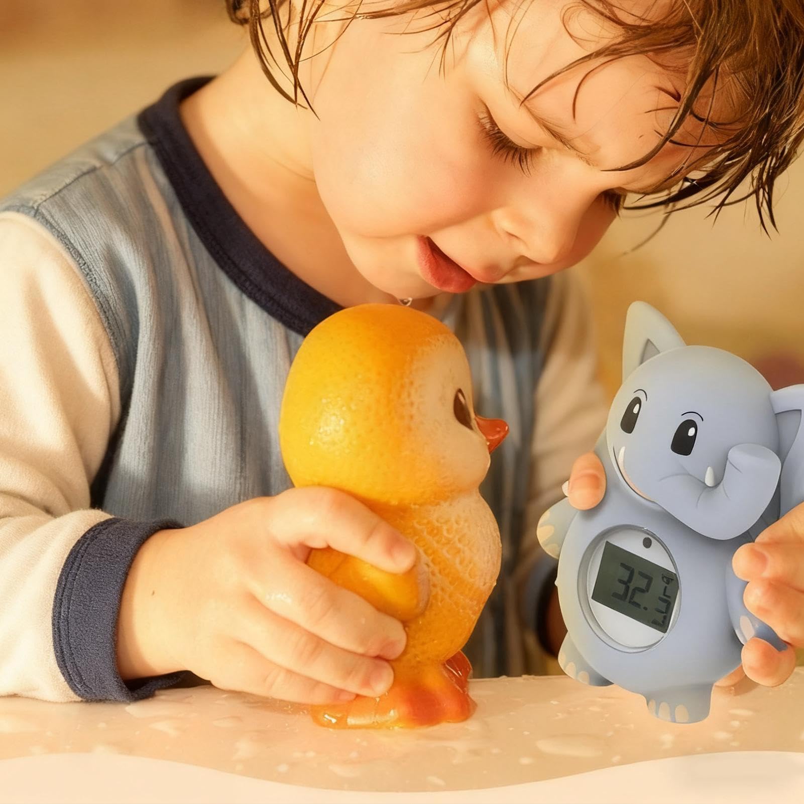Temperatura Bagnetto Neonato LED Vasca per Bambino Doccia Piscina | Termometro Digitale Acqua Elefante per Bagnetto Neonato Nuoto Bambino Doccia Casa Esterno Piscina LED Temperatura Bagno Casa