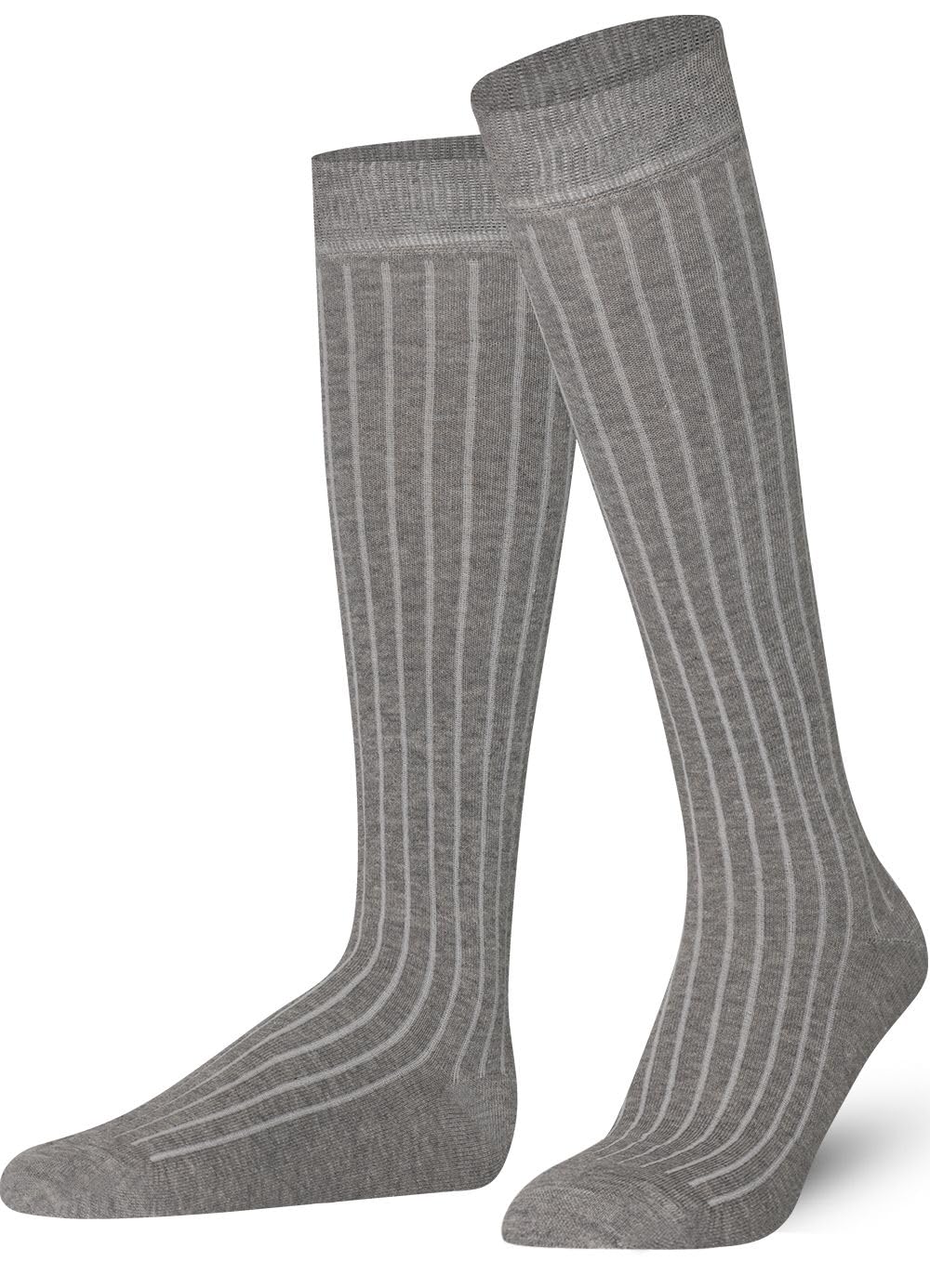 Mysocks Calcetines largos unisex hasta la rodilla con un diseño extra fino de algodón peinado