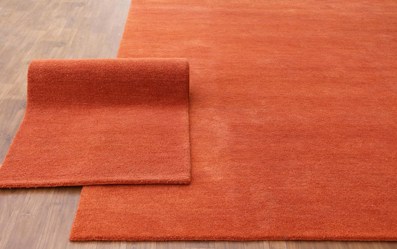 Eiv Plan Handmade Wool Area Rug – Artistic Pattern, Soft & Plush Pile, Durable Hand-Tufted Carpet for Living Room, Bedroom & Home Décor