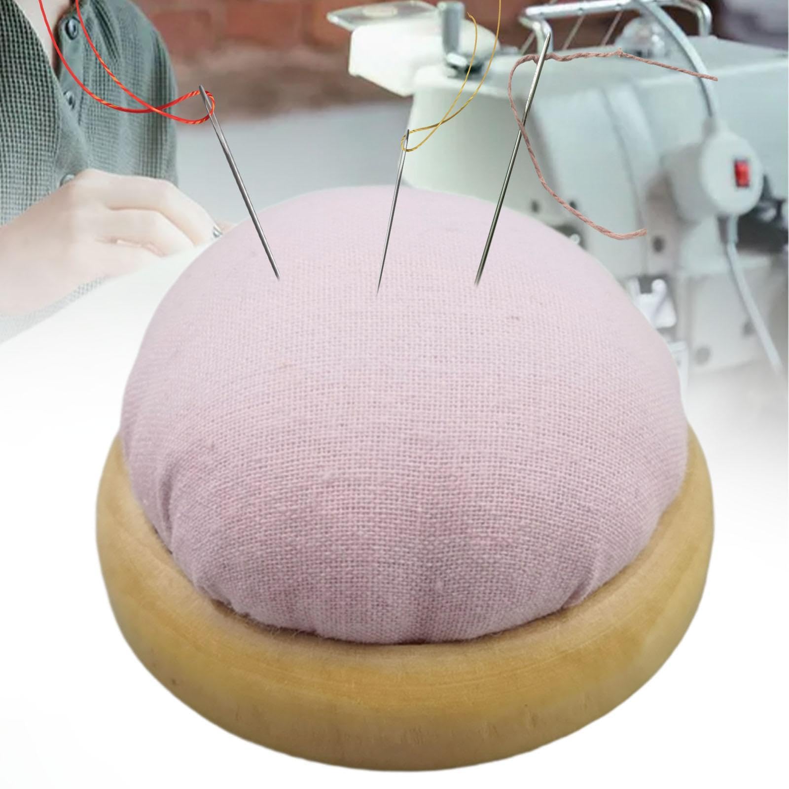 Fancyes Pin Cushion Needle Pincushion Versatile Gifts Handcraft Tool Sewing Pin Holder Needle Holder for Hair Clip Daily Hand Sewing, Pink