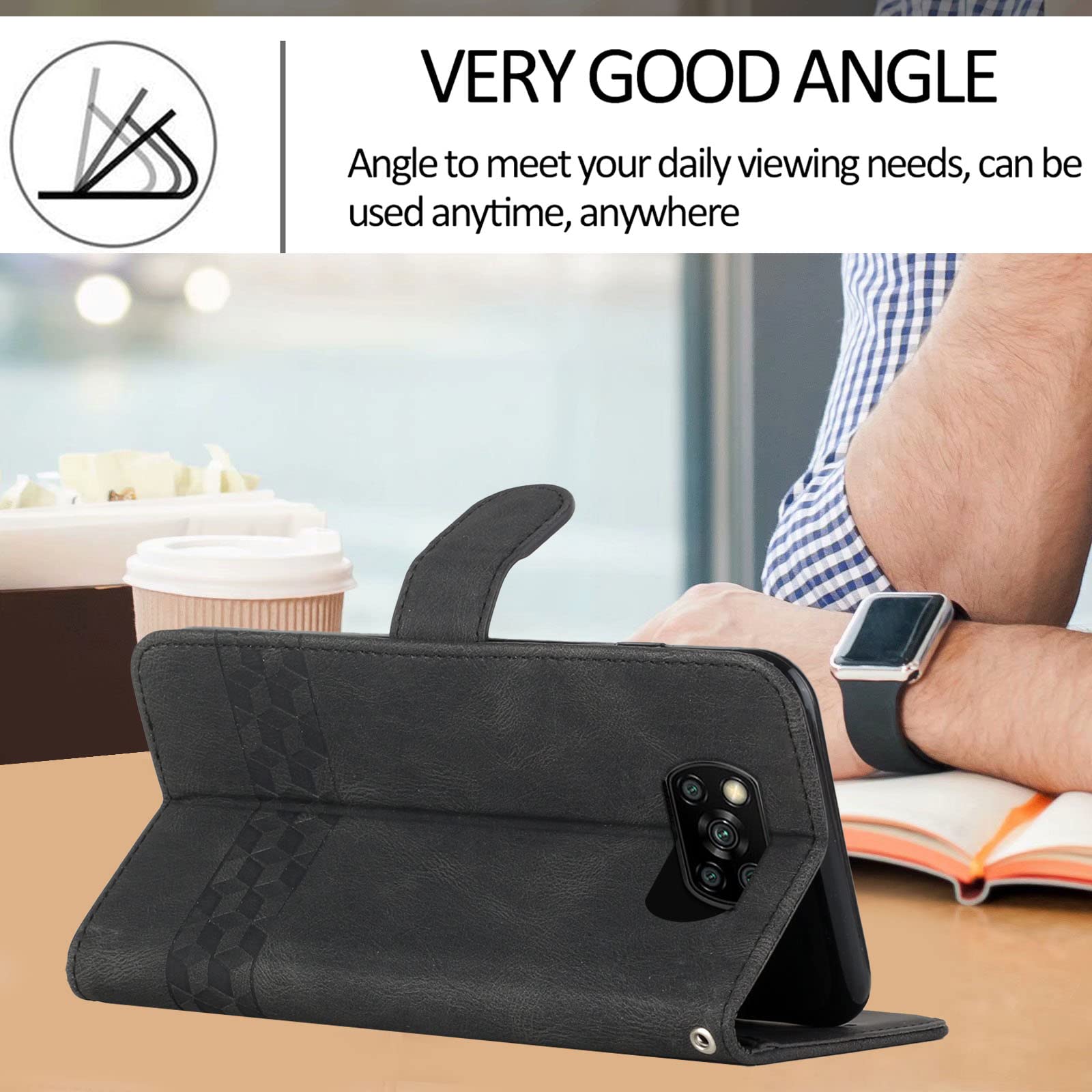 YIRRANZD Cover per Xiaomi Poco X3 Pro/Poco X3 / Poco X3 NFC, Custodia a Libro in PU Pelle [Slot Carte] Premium Flip Caso Portafoglio, Antiurto Wallet
