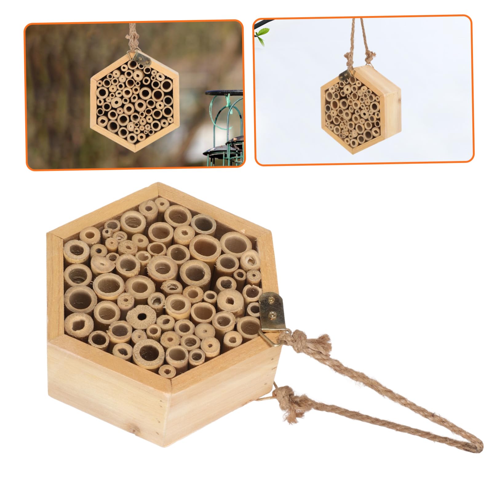 Casa De Madera para Insectos Hotel para Abejas y Decoración Exterior De Jardín Atrae Polinizadores y Contribuye La Biodiversidad