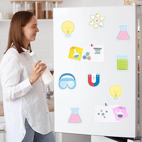 Miniatura 5 de Paquete de 30 notas adhesivas de ciencia, 600 hojas de bloc de notas de laboratorio científico para regalos de agradecimiento científico, premios de