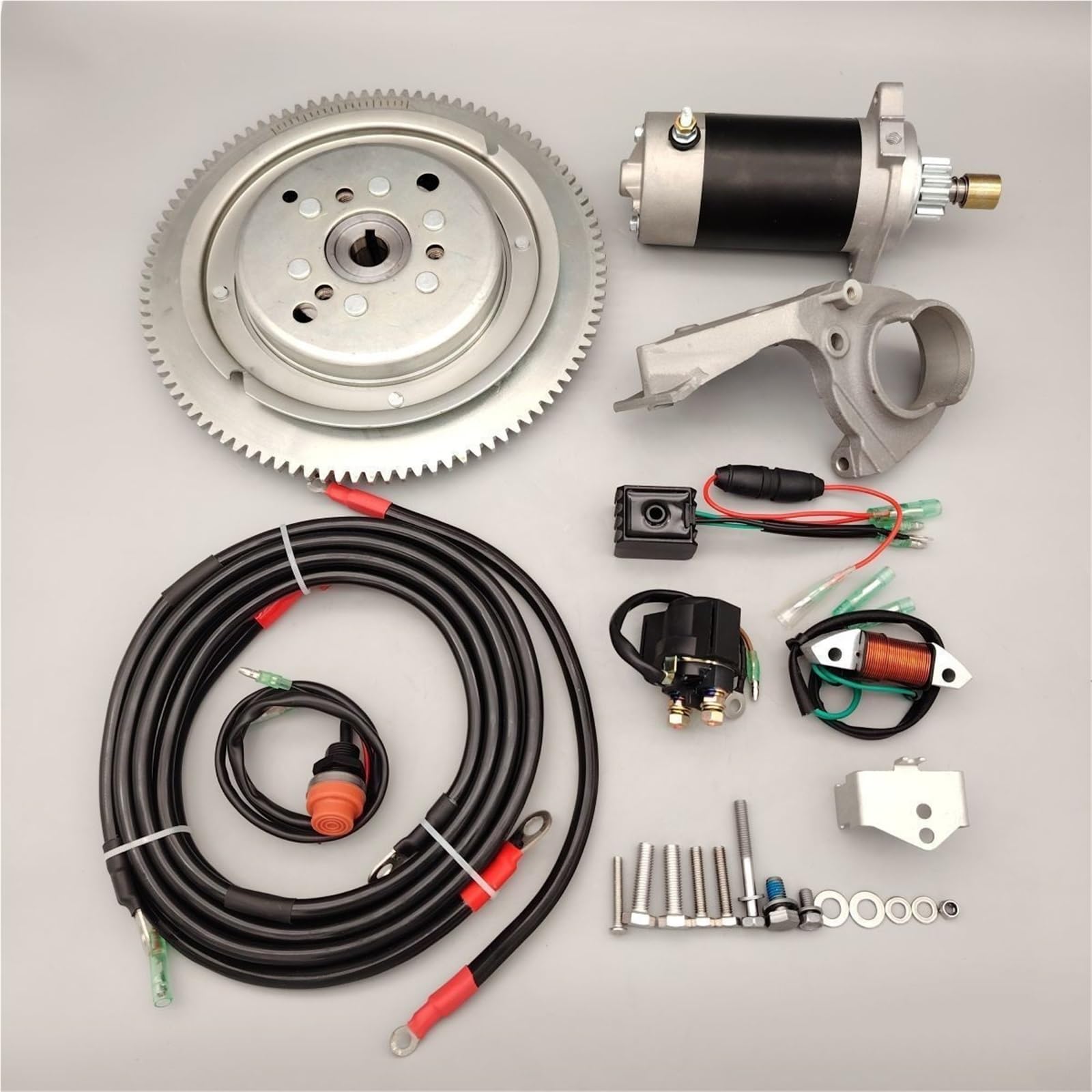 Adecuado for Yamaha Hidea Parsun 2 tiempos 25/30 HP Motor fueraborda Hélice Conversión Kit de arranque eléctrico Kit de arranque eléctrico