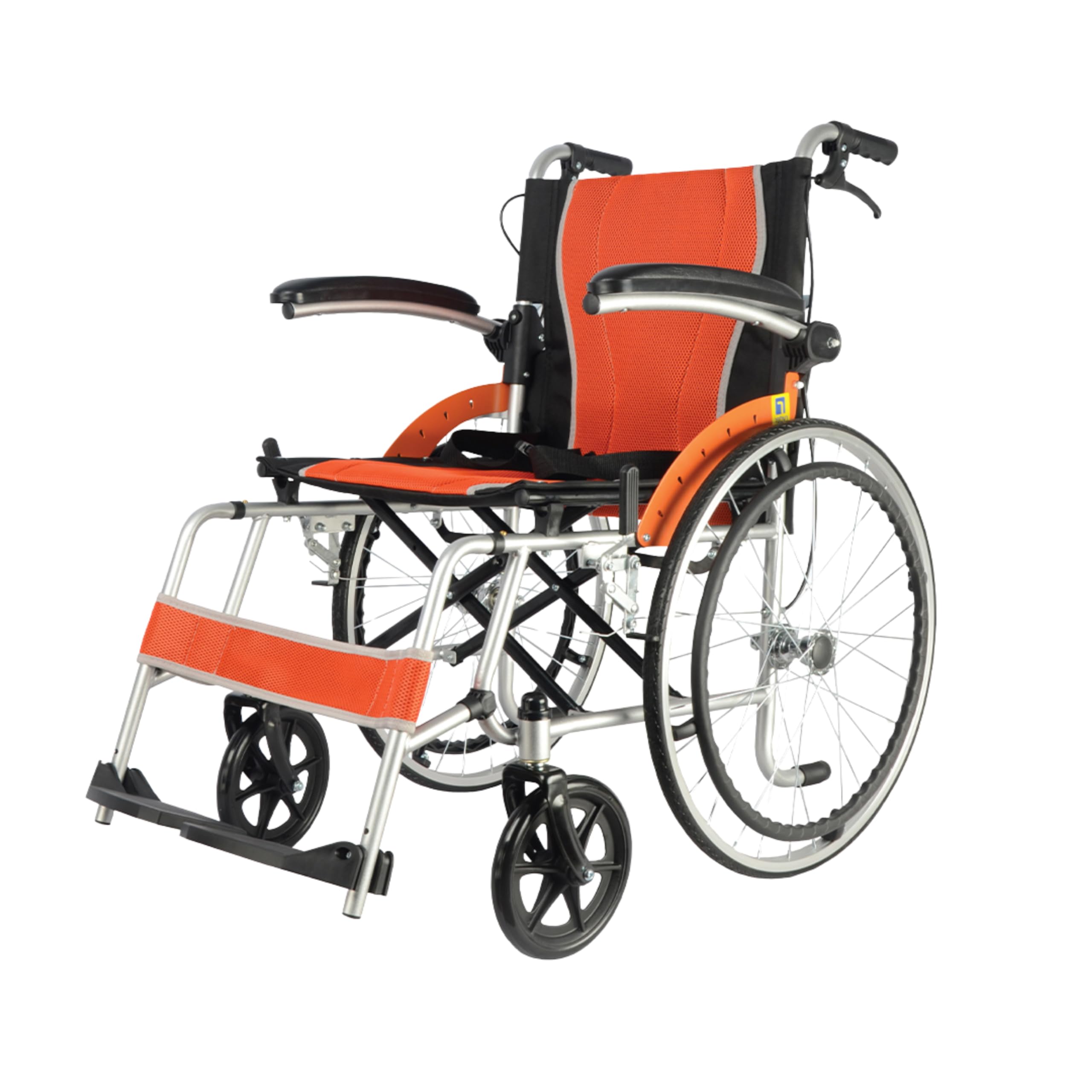Karma Ryder 5 Manual Wheelchair | Compact Foldable Frame | Flip-Back Armrest | Detachable Footrest | Foldable Backrest | Attendant Brake | 100 kg Capacity | For Daily Use & Travel | Onsite Warranty-image-13