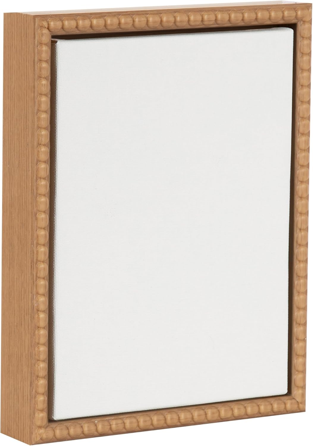 Kate and Laurel Sylvie Blank Framed Canvas Wall Art, 8x10 Natural Beaded, Vintage Modern Empty Canvas for Paint-Your-Own Art, Ready to Paint Premium Canvas Already Framed