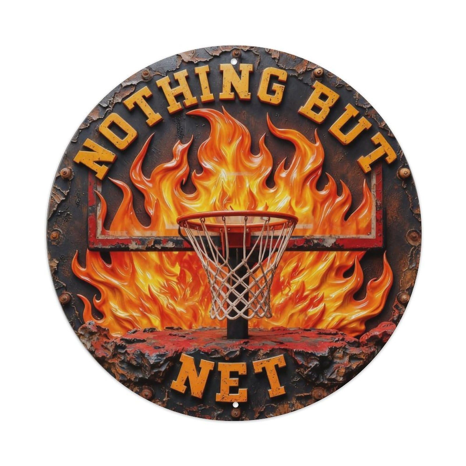 Nothing But Net Metal Tin Sign Plaque