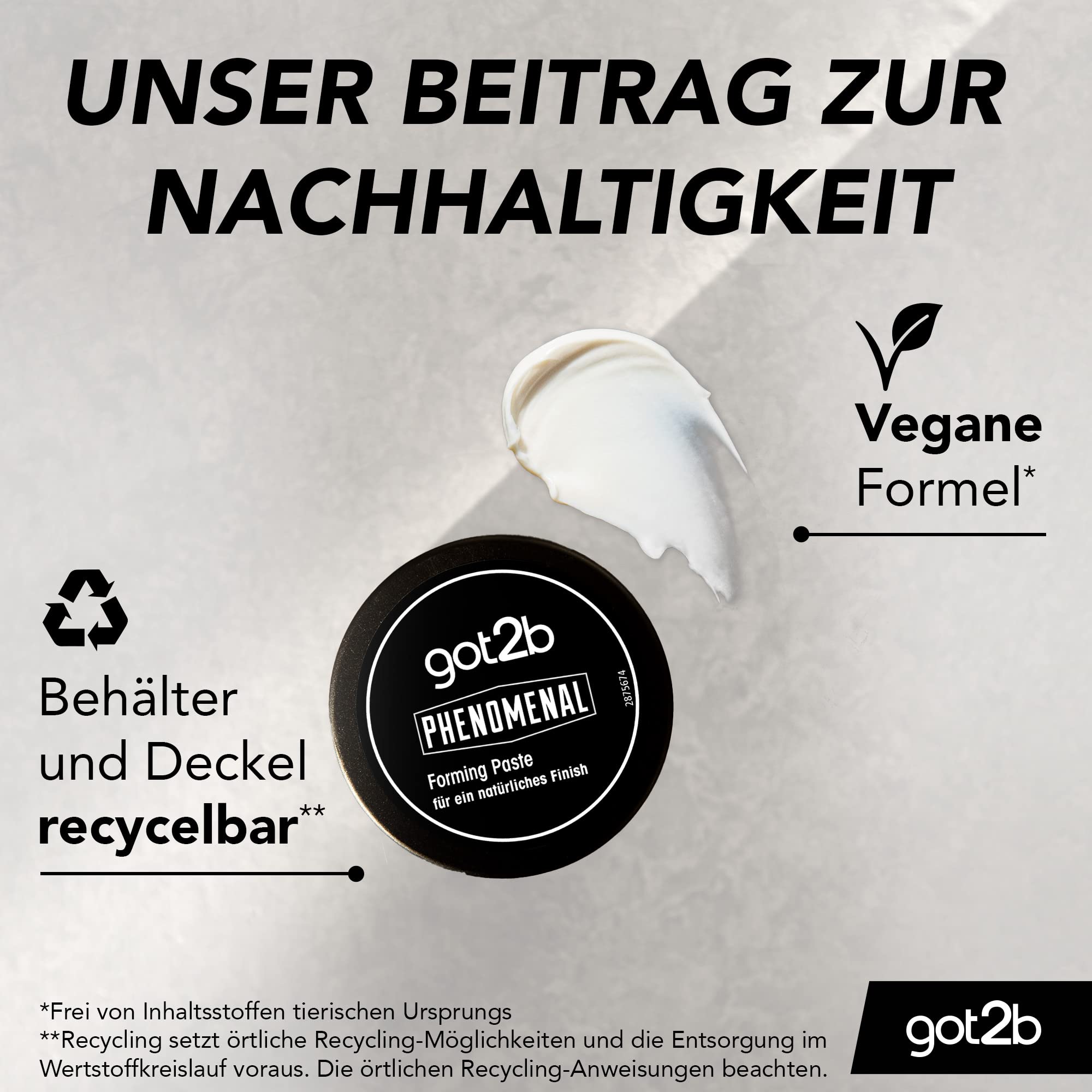 got2b Phenomenal Forming Paste Halt 3 (100 ml), pasta do stylizacji dla fenomenalnego, naturalnie wyglądającego stylu i mocnego zapachu