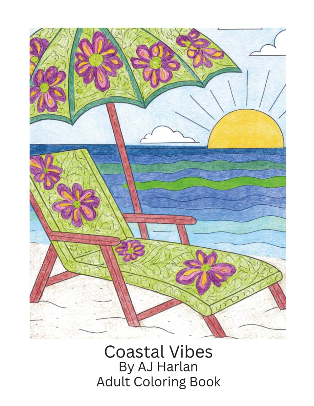 Coastal Vibes: Adult Coloring Book