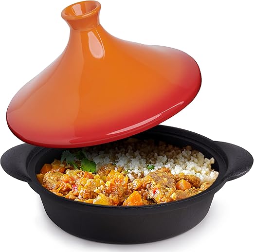 Beykstar Tajine Olla de hierro fundido marroquí Tagine Ø27 cm 2 l