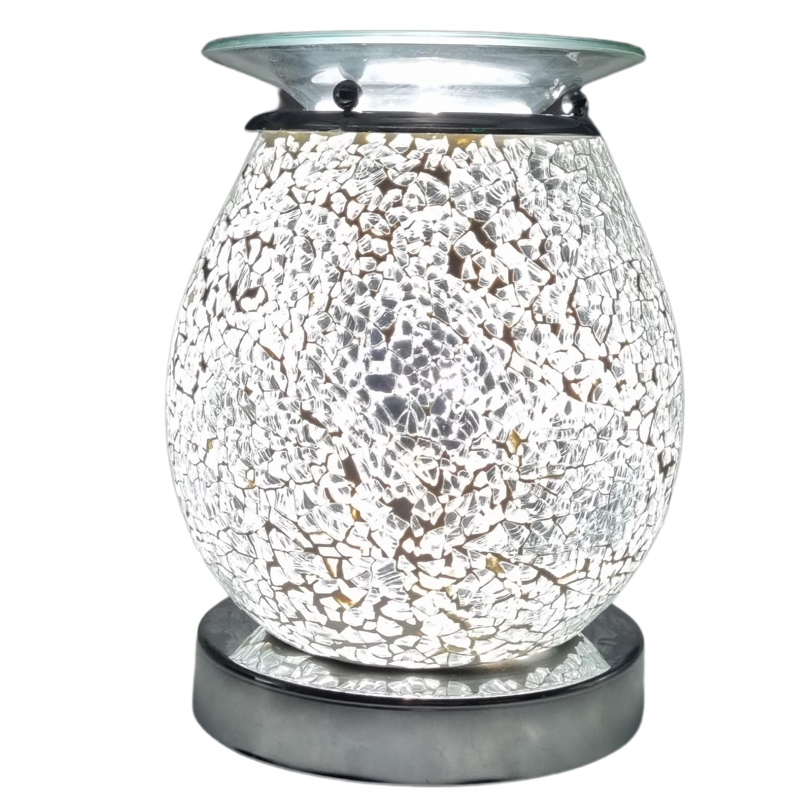 Cello Silver Mosaic Touch Electric Wax Melt & Oil Burner – One Size,