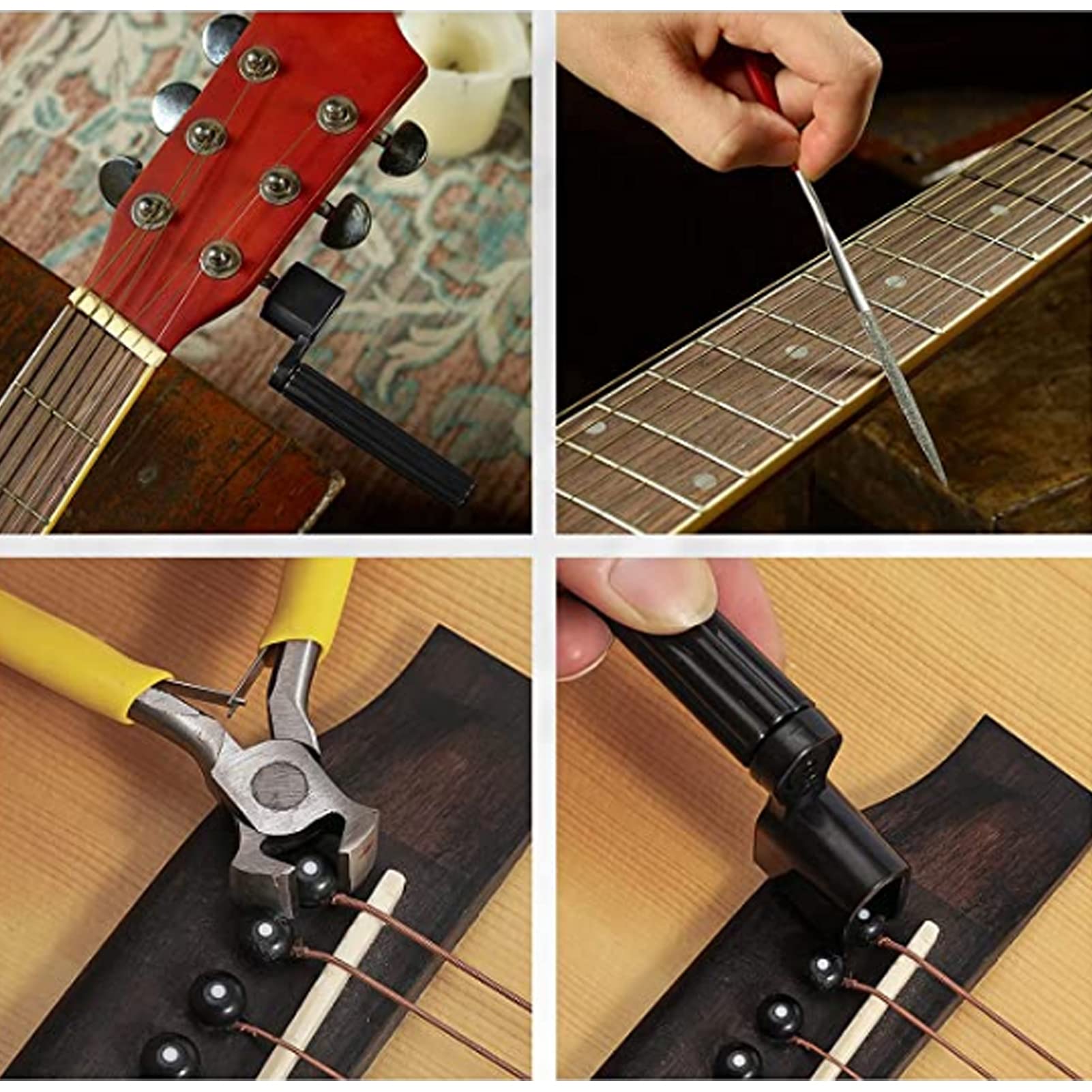 Kit 3 Pezzi In Acciaio Inox Per Protezione E Levigatura Tastiera Chitarra Adatto Per Chitarre Elettriche - Foto 11