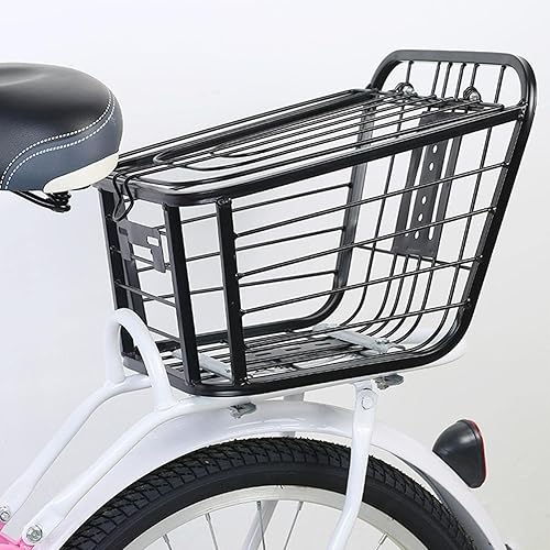 Miniatura 4 de Vaveren Rear Bicycle Basket Front Frame Bike Basket Detachable for Adults Front Rear Bike Cargo Rack Iron Carrier Carrying for Mountain Bike Cycling