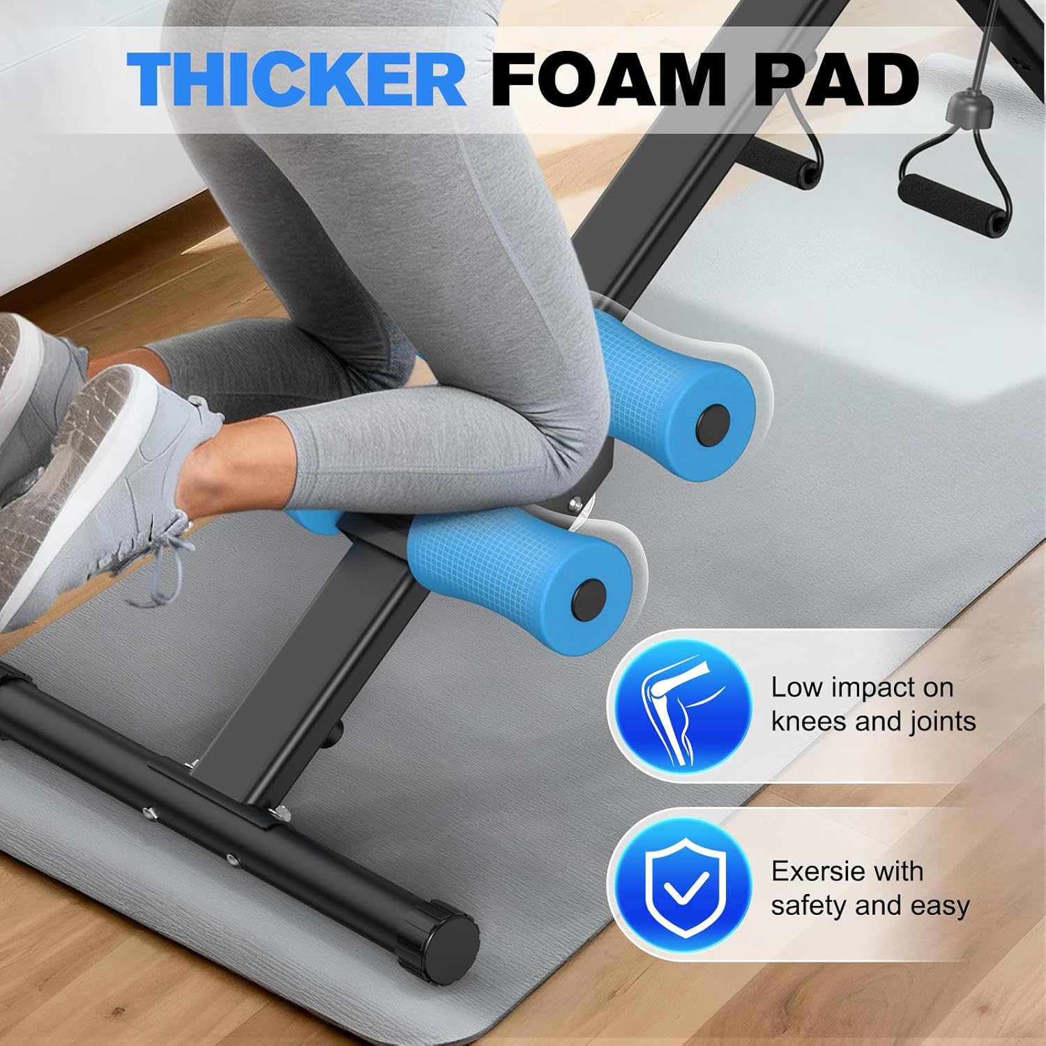 DERACY Ab Workout Machine Adjustable Ab Trainer Abdominal Trainer for Home Gym Foldable Ab Crunch Machine for Core 440 LBS