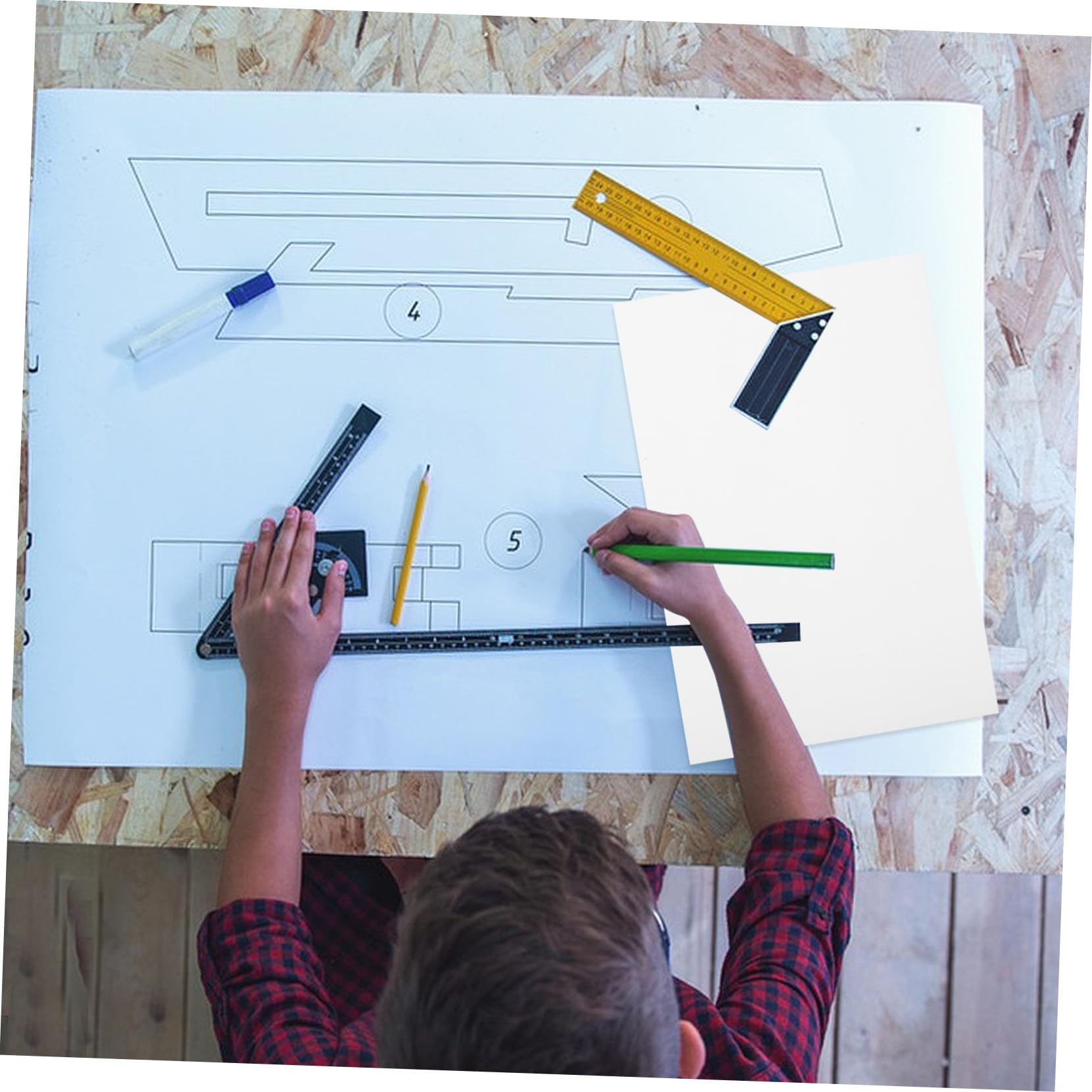 Skizzenpapier für Erwachsene 100 Blatt Zeichenblock Weiß | Architekturpapier, für Markerzeichnungen und Aquarellmalerei, für Technische Skizzen und Kreative Arbeiten