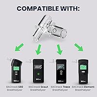 Vista 4 de BACtrack Boquillas profesionales con alcoholímetro (1000 unidades) Compatible con probadores de alcohol BACtrack S80, Trace, Scout, Element y S75