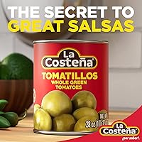 Vista 4 de La Costeña Tomatillos verdes Embalado en agua Lata de 28 onzas (paquete de 12)