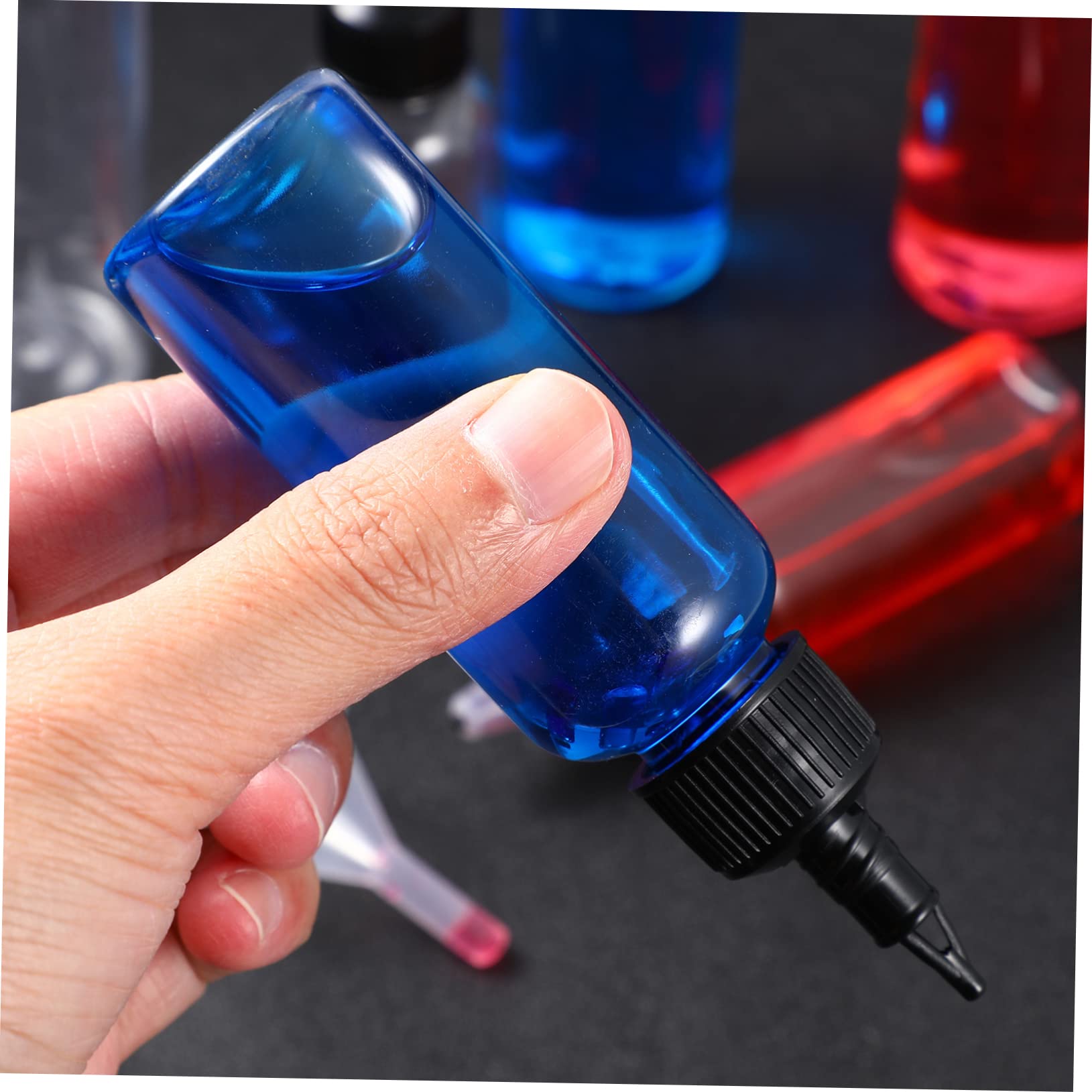 CIYODO 1 Set Squeeze Bottles Reusable Condiment Dispenser with Funnels for Ketchup Mustard and Sauces for Home and Travel Use