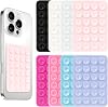 Giumel 8 Piezas Soporte de Montaje para Funda de Teléfono con Ventosa de Silicona, Ventosa Antideslizante, Accesorios Manos Libres para Selfies y Videos, Soporte Adhesivo de Silicona para Teléfono Celular 1