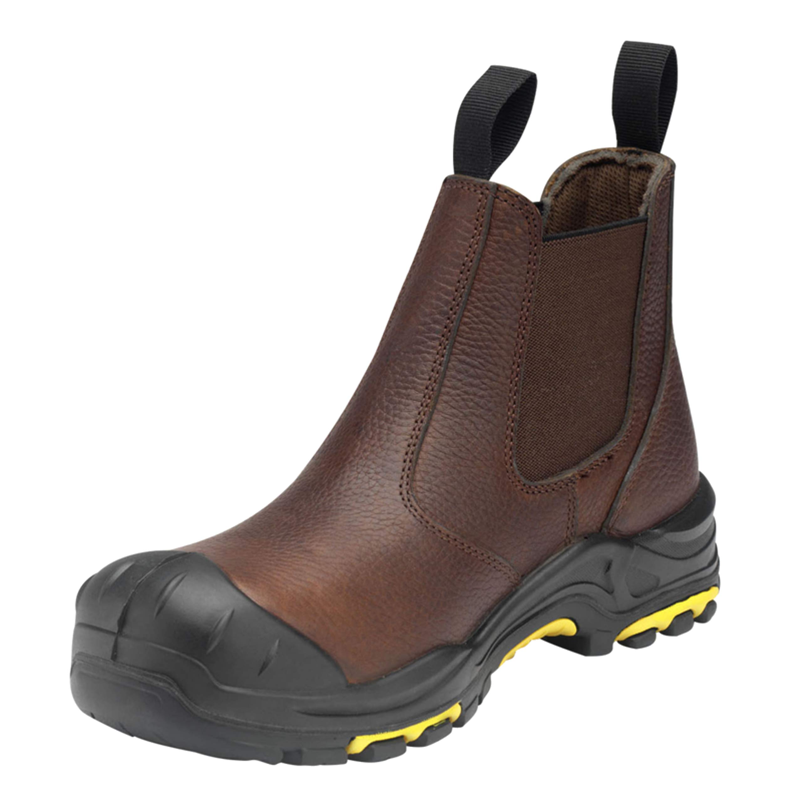JCB Rise S3 SRC HRO Leather Heavy Duty Steel Toe Cap Chelsea Dealer Safety Boots