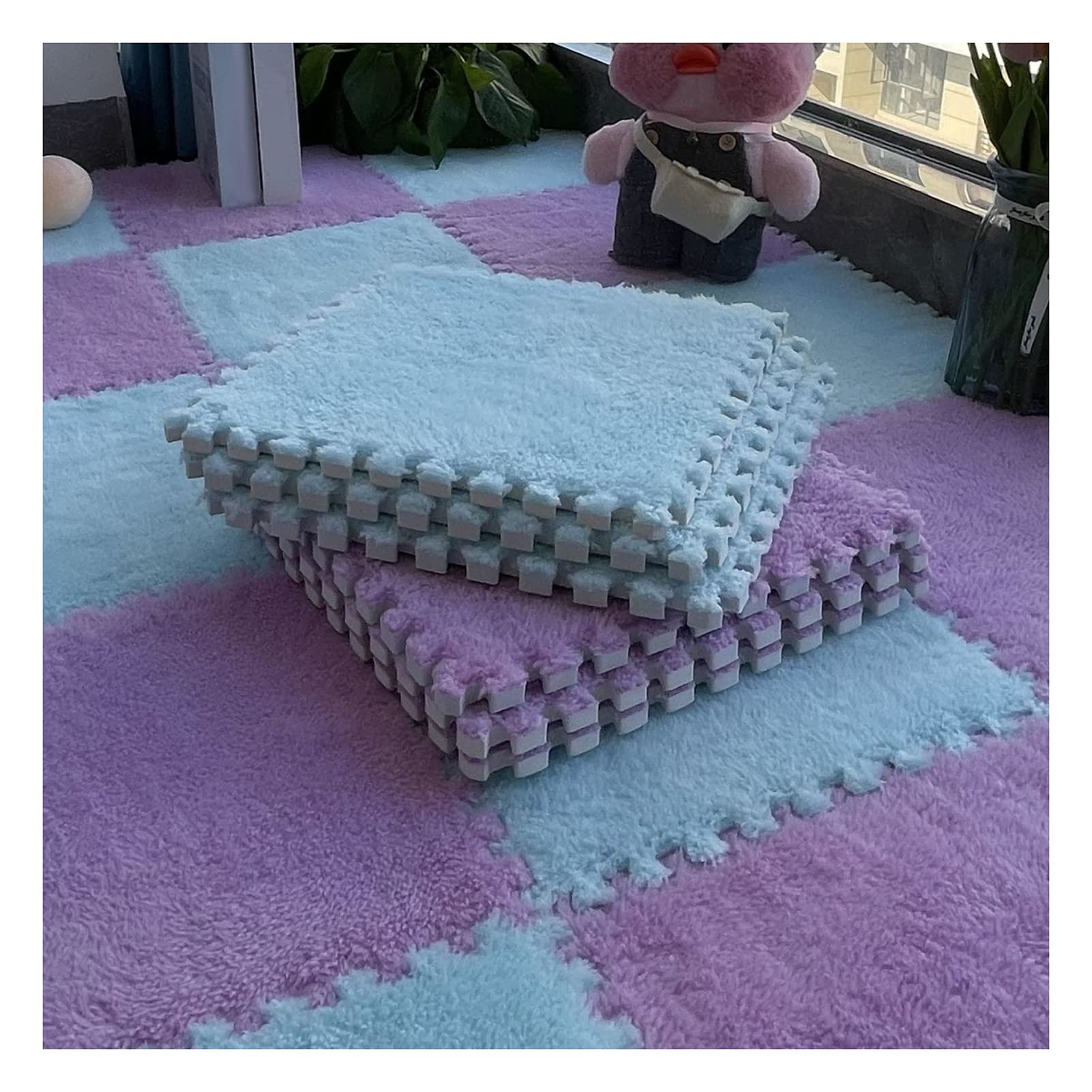 Dalles De Moquette Emboîtables 40 Pièces, Tapis De Sol En Mousse