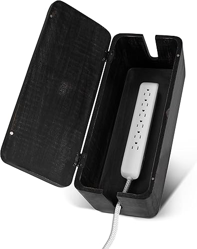 Caja grande de organización de cables Caja organizadora de cables y caja de regletas de alimentación para gestión de cables eléctricos Ocultar