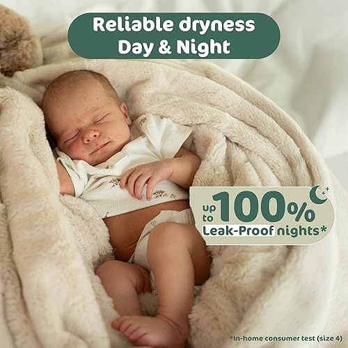 Miniatura 2 de Naty BioEmbrace - Pañales para bebé recién nacido, certificado seguro para la piel sensible, protección contra fugas de hasta el 100 %, suavidad de