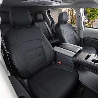 Seat Covers for 2021-2026 Toyota Sienna 8-Seat, Black