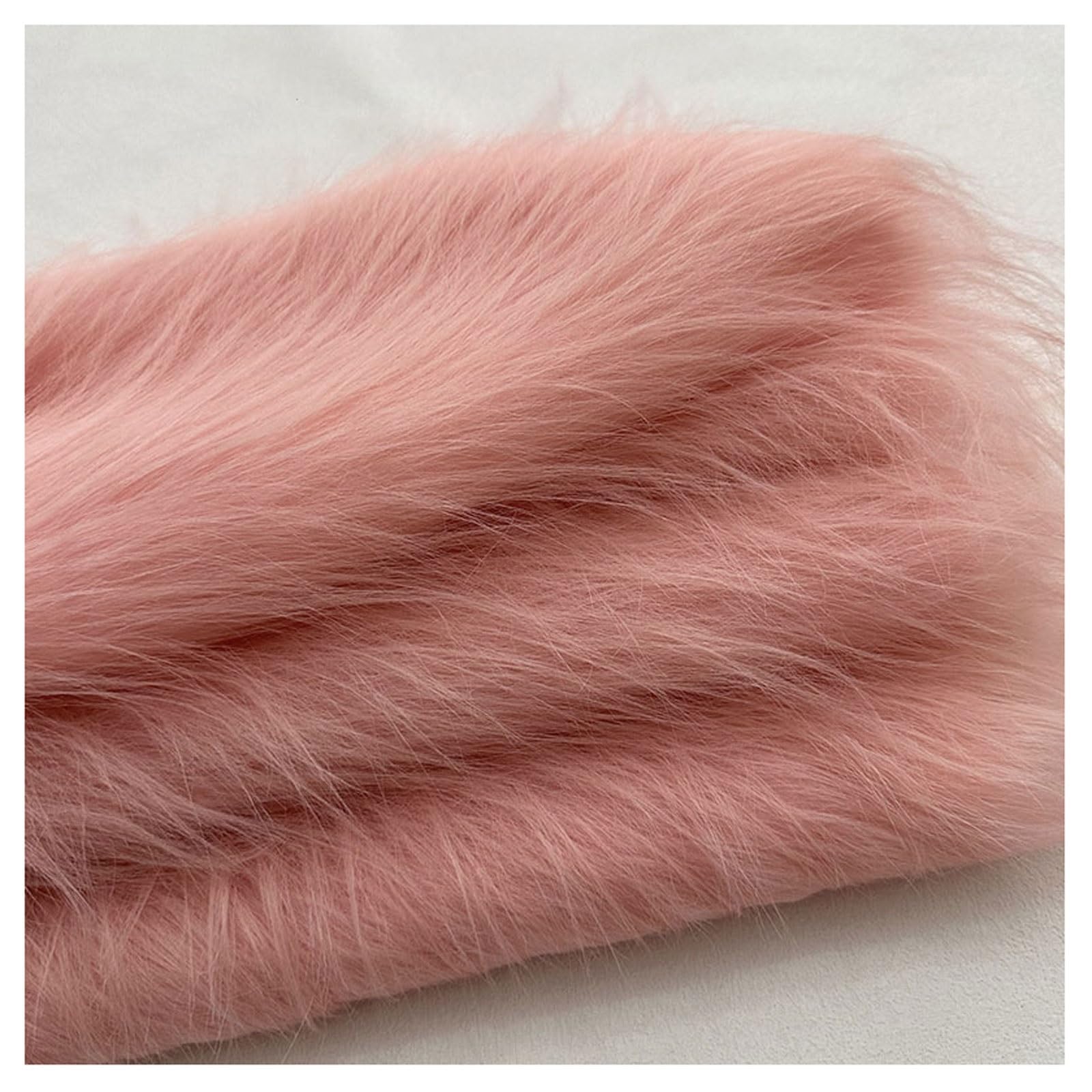 Shaggy Faux Fur Fabric 68 Colors Soft Plush12cm Long Pile Fake Fur Materials Craft Fabric, for Christmas Ornaments, Fursuit, Cosplay, Costume, Gnome Beards, Craft Supply, 50x180cm (Color : Pink 2) โ image 1