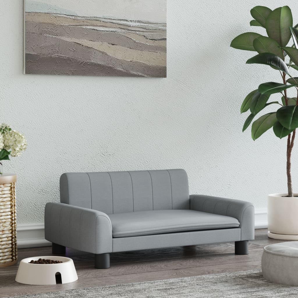 Homgoday Łóżko dla psa z tkaniny jasnoszare 70 x 45 x 30 cm, legowisko dla psa dla zwierząt domowych i kota struktura łóżka typ 2 legowiska dla psów produkt dla zwierząt domowych i zwierząt