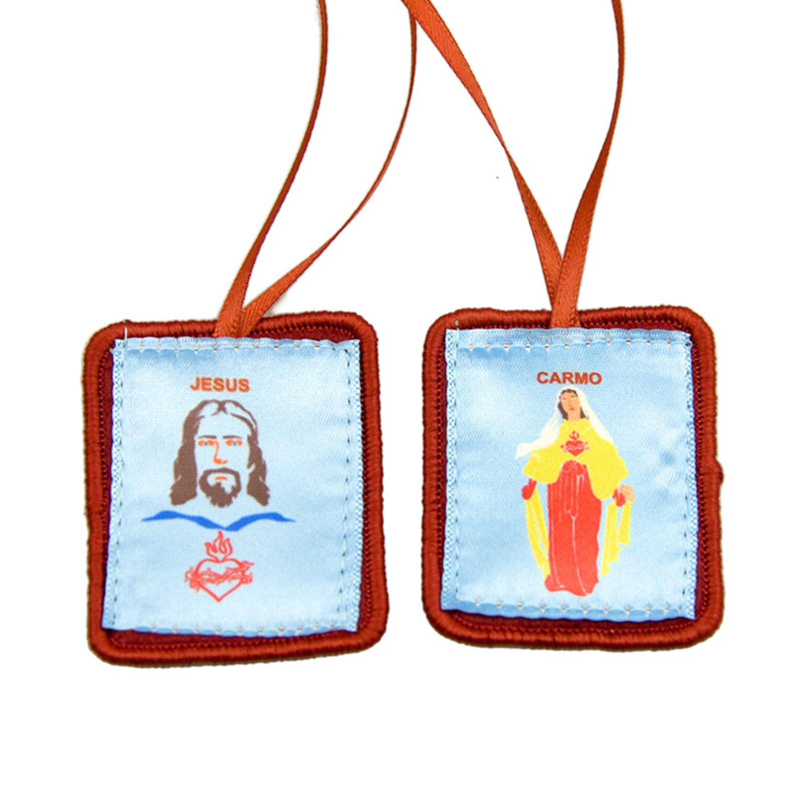 Fromceo Red Our Lady Of Mount Carmels Catholic Scapular Religious Necklace For Baptisms And Event First Holy Communion