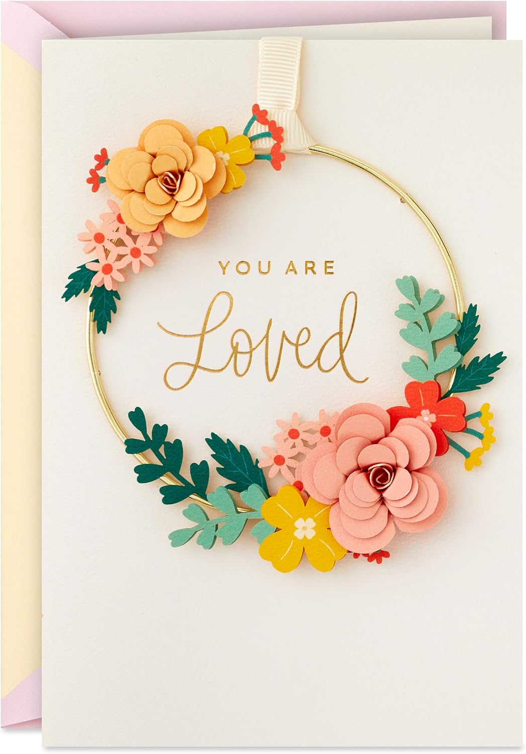 Hallmark Signature Mother's Day Card (Removable Floral Wreath) for Friendship, Birthday, Valentine's Day