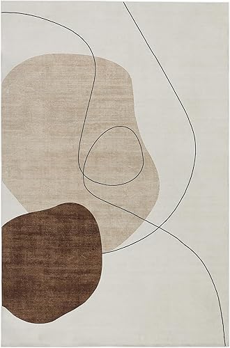 Miniatura 2 de Alfombra de área grande de 8 x 10 pies, para sala de estar o dormitorio, alfombra abstracta moderna para interiores, alfombra bohemia lavable para