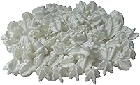 500 Pack Large White Plastic Crown Flower Beads for Jewelry Making, DIY Crafts, Garlands, Lei Supplies