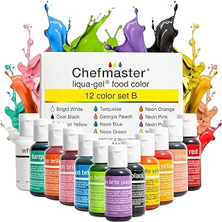 Chefmaster Liqua-Gel Colour Kit 12/Pkg .7oz - Version B