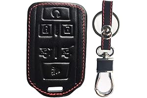 KAWIHEN Leather Key Fob Cover Compatible with Chevrolet Tahoe