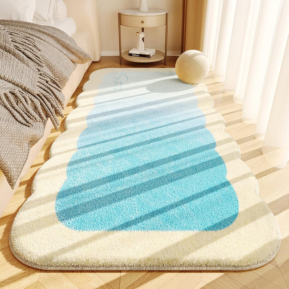 Tapis de chevet anti-froid crème doux et grand format pour parquet