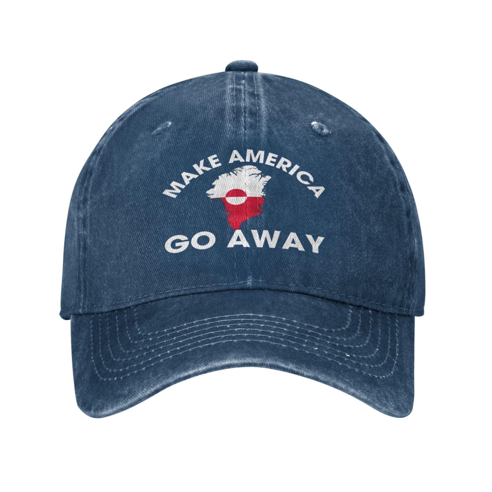 KWQDOZF Make America Go Away Hats Greenland Not for Sale Cap Denim Hat