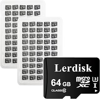 Lerdisk Factory Wholesale 100-Pack Micro SD Card 64GB U3 C10 in Bulk MicroSDXC Produced by 3C Group Authorized Licencee (64GB - 100 Pieces Pack)