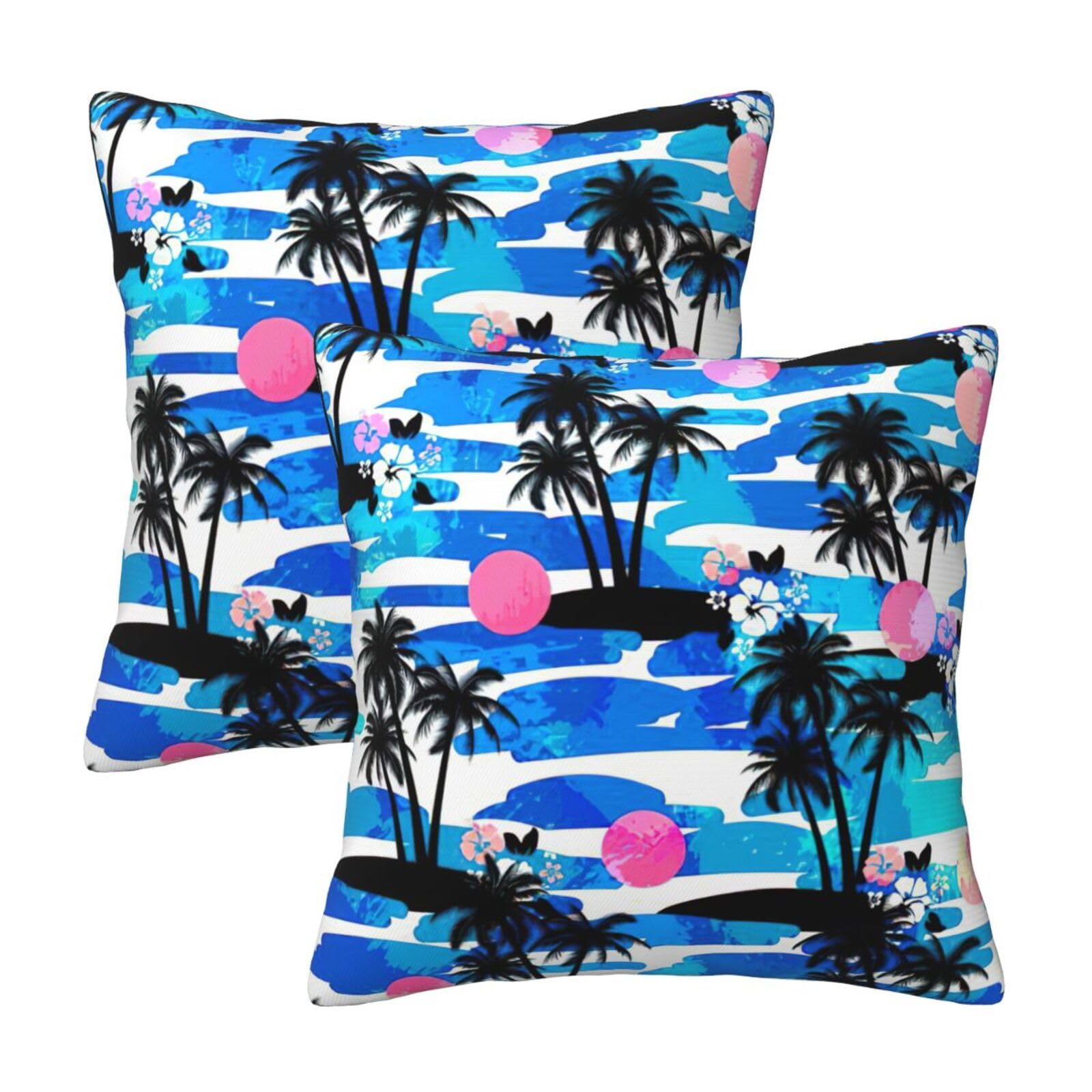 RRhgipp Palm Tree Throw Pillow Cases Decorative Cushion Covers Couch Bed Sofa Decoration Xmas Gifts Bed