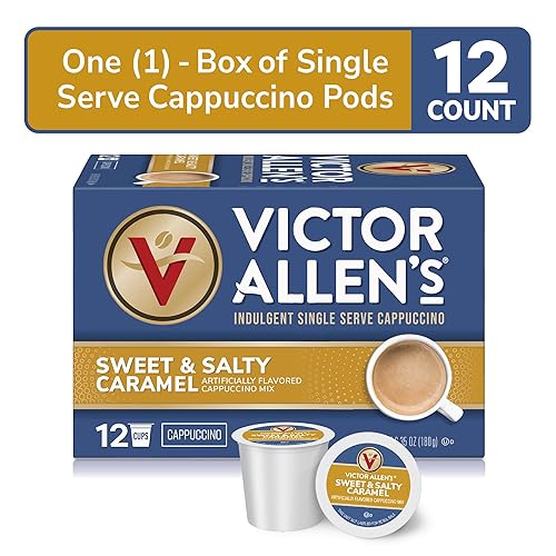 Miniatura 11 de Victor Allen's Coffee Mezcla de capuchino con sabor a vainilla francesa, 12 unidades, cápsulas de café de una sola porción para cafeteras Keurig