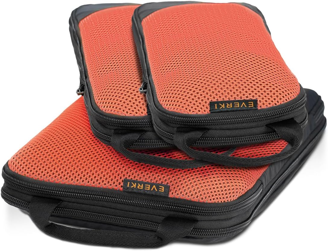 EVERKI Compression Packing Cubes – 18.2L Lightweight Compressible Mesh Packing Cubes for Travel, Durable & Compressed Travel Organizer for Luggage, Backpack & Suitcase, Premium Compression Bags, 3 Set