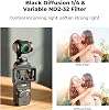 K&F Concept Manyetik Değişken ND2-ND32 ve Siyah Sis 1/4 2'si 1 Arada Filtre DJI Osmo Pocket 3 ile Uyumlu, Ekran Koruyucu ile 28 Katmanlı Kaplamalı HD Optik Cam (ND2-32 ve 1/4)
