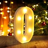Light Up Letters O&comma;LED Sign Marquee Letters 26 Alphabet for Party Birthday Name&comma;Wedding&comma;Christmas Decorations&comma;Personalized Name Sign Letter for Centerpieces Table and Wall Decor