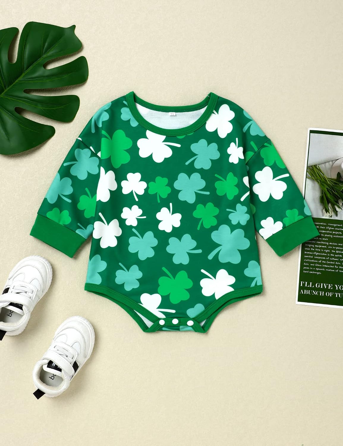 Sinda My First St Patrick Day Bodysuit Baby Boy Girl Romper Mommy and Daddy's Little Lucky Charm Unisex Baby Green Tops
