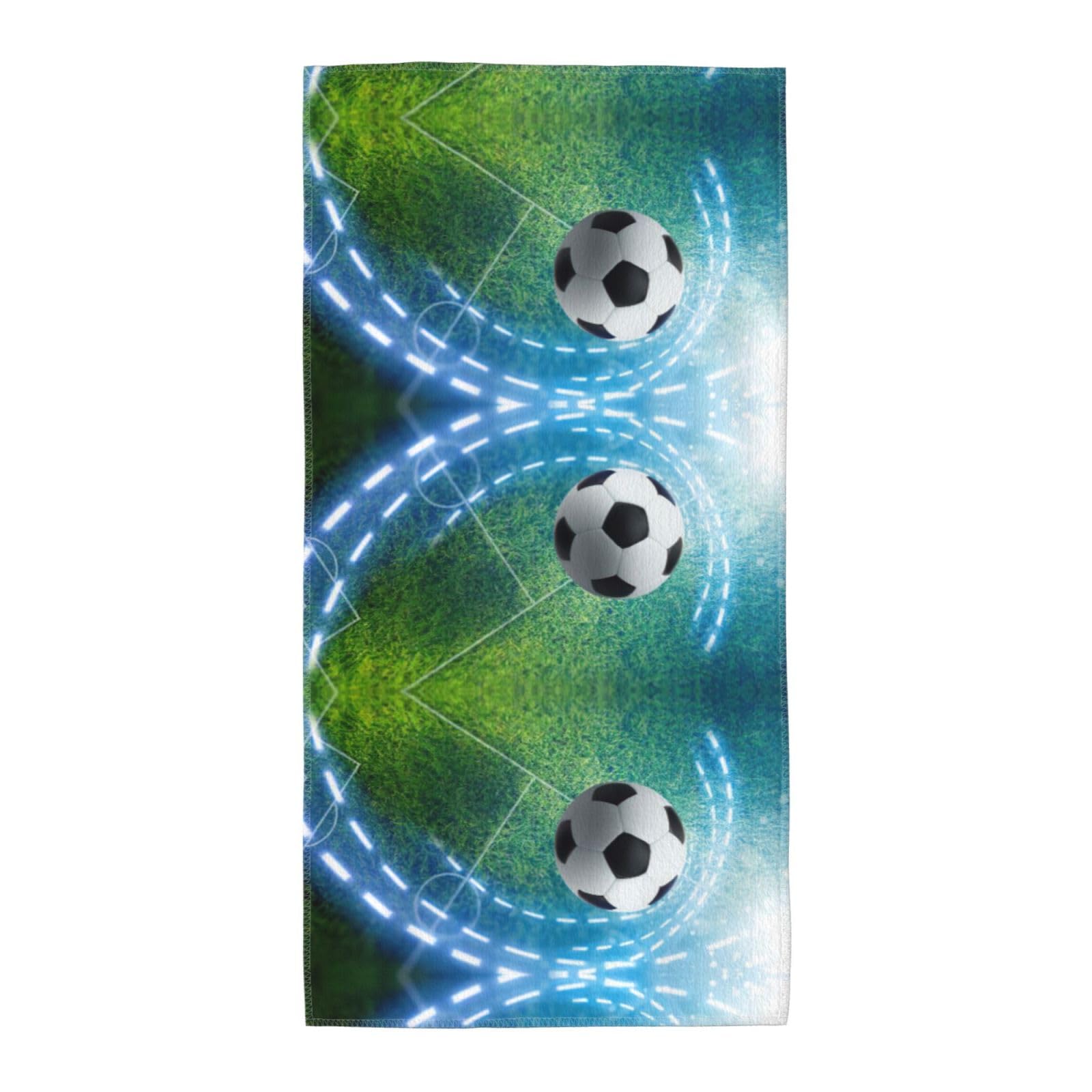 SDEGTHO Soccer Sports Ball Soft Absorbent Long Towel For Gym Sports Picnic Leisure Use