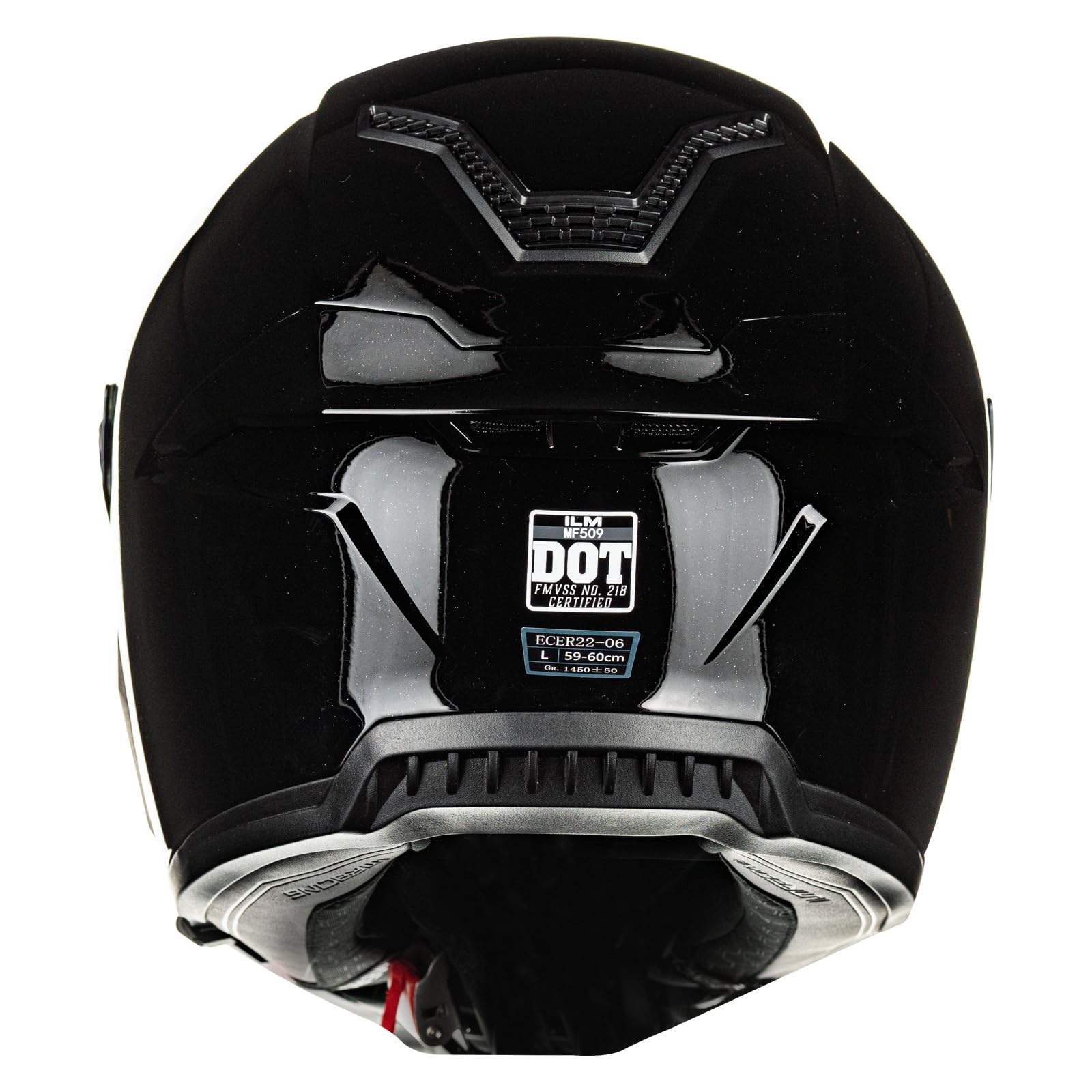 ILM Motorradhelm Integralhelm Herren Damen für Erwachsene Full Face DOT ECE Dual Visor Street Racing Helm mit Pinlock Modell MF509