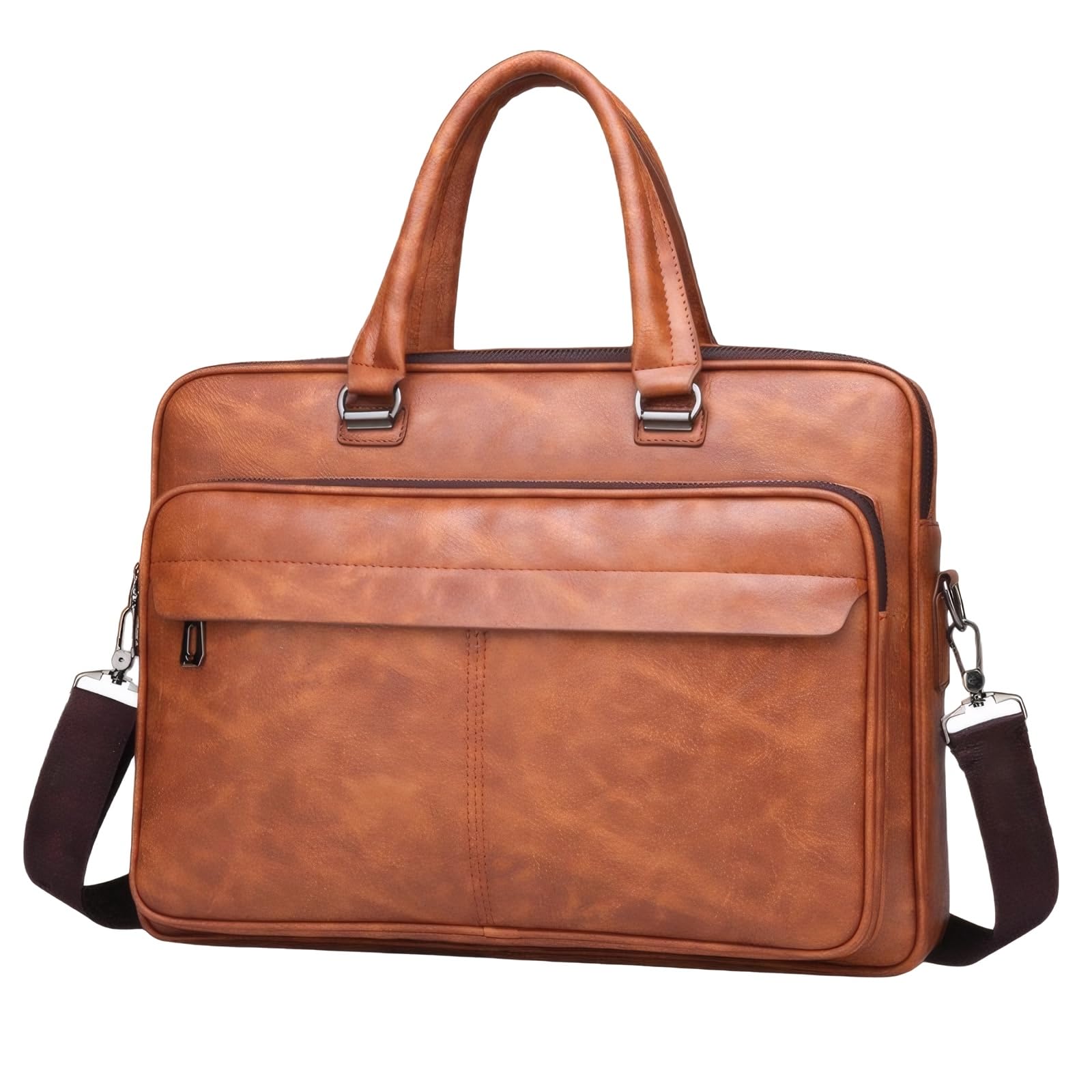 Cicilin Messenger Bag for Men Women Casual Business Briefcase PU Leather Handbags